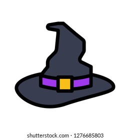 Witch hat vector, Magic related filled design editable stroke icon