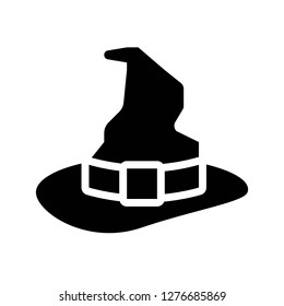 Witch hat vector, Magic related solid design editable stroke icon