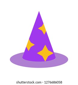 Witch hat vector, Magic related flat design icon
