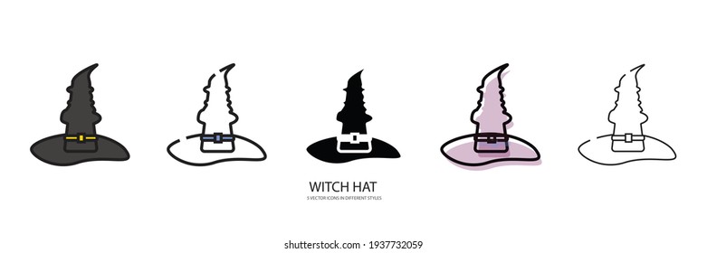 witch hat vector type icon