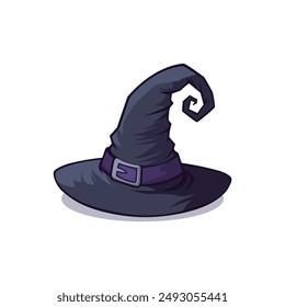 witch hat wizard magician cartoon vector illustration template design