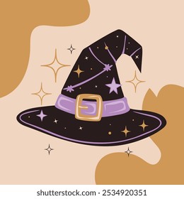 Witch Hats Halloween Vector Art Illustration Design