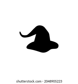 Witch hats icon vector set. Haloween illustration sign collection. Black hat symbol or logo.