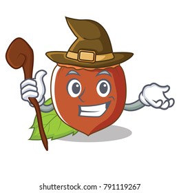 Witch hazelnut mascot cartoon style