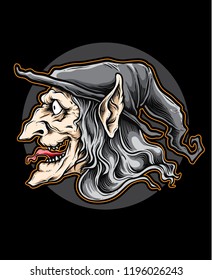 witch head vector