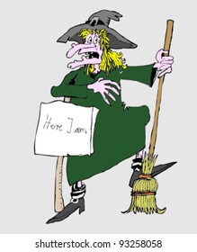 Witch and her broom