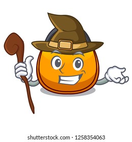 Witch hobo bag outline on image cartoon