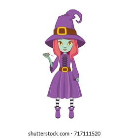 Witch holding a mouse in their hands