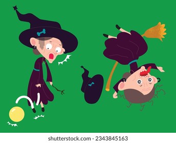 witch horror magic cartoon shock