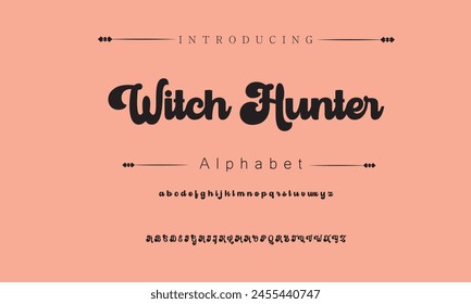 Witch Hunter Signature Font Calligraphy Logotype Script Brush Font Type Font lettering handwritten