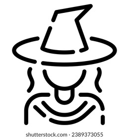 Witch icon illustration for UIUX, infographic, etc