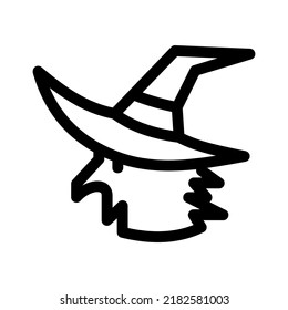witch icon or logo isolated sign symbol vector illustration - high quality black style vector icons
