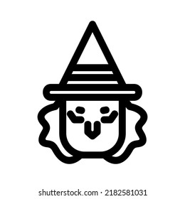 witch icon or logo isolated sign symbol vector illustration - high quality black style vector icons
