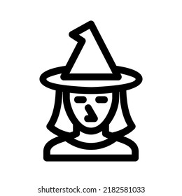 witch icon or logo isolated sign symbol vector illustration - high quality black style vector icons

