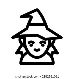 witch icon or logo isolated sign symbol vector illustration - high quality black style vector icons
