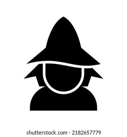 witch icon or logo isolated sign symbol vector illustration - high quality black style vector icons
