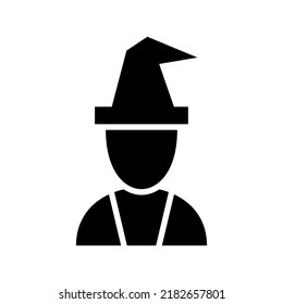 witch icon or logo isolated sign symbol vector illustration - high quality black style vector icons
