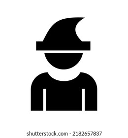 witch icon or logo isolated sign symbol vector illustration - high quality black style vector icons
