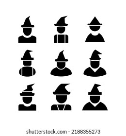 witch icon or logo isolated sign symbol vector illustration - high quality black style vector icons
