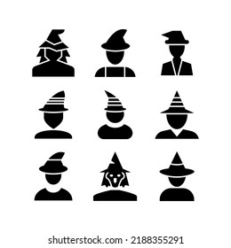 witch icon or logo isolated sign symbol vector illustration - high quality black style vector icons
