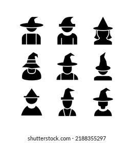 witch icon or logo isolated sign symbol vector illustration - high quality black style vector icons
