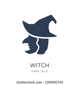 Witch icon. Trendy flat vector Witch icon on white background from Fairy Tale collection, vector illustration can be use for web and mobile, eps10