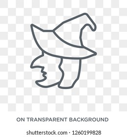 Witch icon. Trendy flat vector Witch icon on transparent background from Fairy Tale collection. High quality filled Witch symbol use for web and mobile