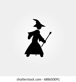 Witch Icon Vector Sign Symbol On Stock Vector (Royalty Free) 688650091 ...