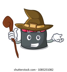 Witch ikura mascot cartoon style
