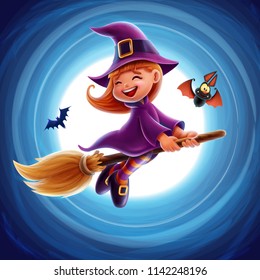 witch illustration for halloween