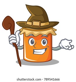 Witch jam mascot cartoon style
