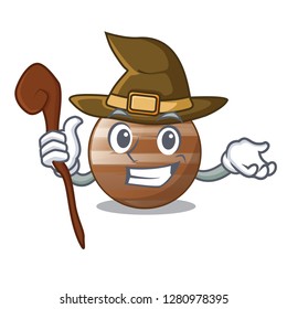 Witch jupiter planet the isolated with mascot