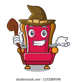 Witch king throne mascot cartoon