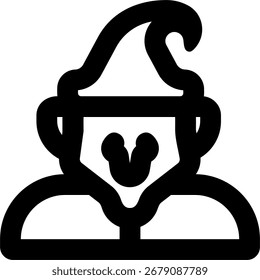 witch line style icon design