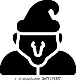 witch line style icon design