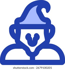 witch line style icon design