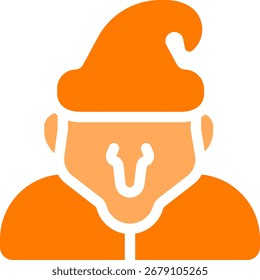 witch line style icon design