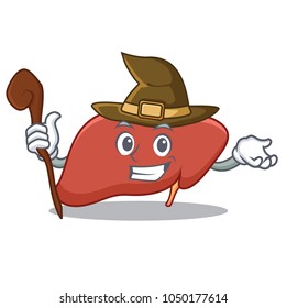 Witch liver character cartoon style