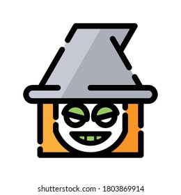 Witch logo design on white background