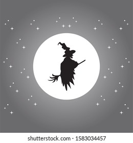 Witch logo design vector illustration template