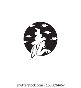  Witch logo design vector illustration template