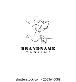 witch logo icon design template modern vector