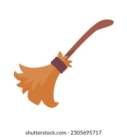 witch magic broom For flying in the sky on Halloween night. broom for cleaning the house