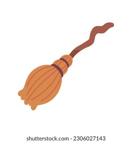 witch magic broom For flying in the sky on Halloween night. broom for cleaning the house