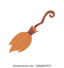 witch magic broom For flying in the sky on Halloween night. broom for cleaning the house