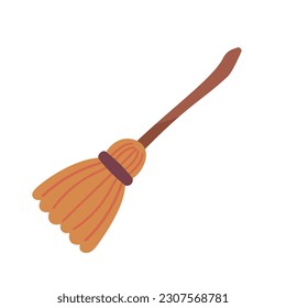 witch magic broom For flying in the sky on Halloween night. broom for cleaning the house