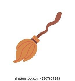 witch magic broom For flying in the sky on Halloween night. broom for cleaning the house