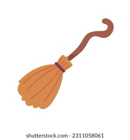 witch magic broom For flying in the sky on Halloween night. broom for cleaning the house