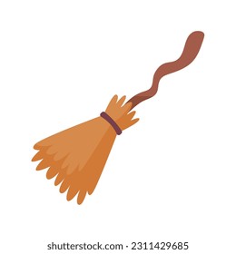 witch magic broom For flying in the sky on Halloween night. broom for cleaning the house