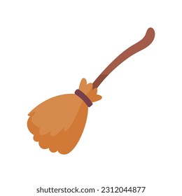 witch magic broom For flying in the sky on Halloween night. broom for cleaning the house